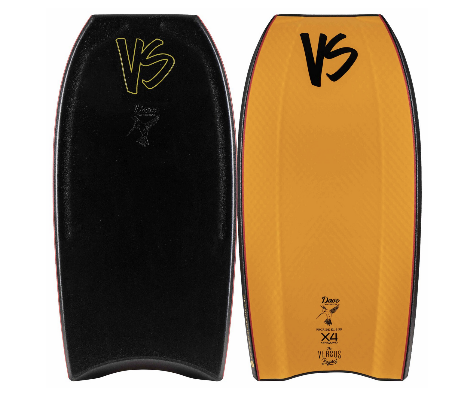 VS BODYBOARDS DAVE WINCHESTER Pro Ride Mini Quad x 4 Polypro Core - 2025 Model